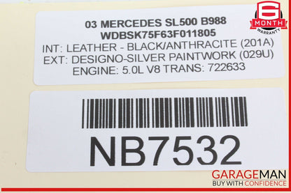 00-13 Mercedes R230 SL500 Seat Belt Seatbelt Tension Sensor 2158600505 OEM