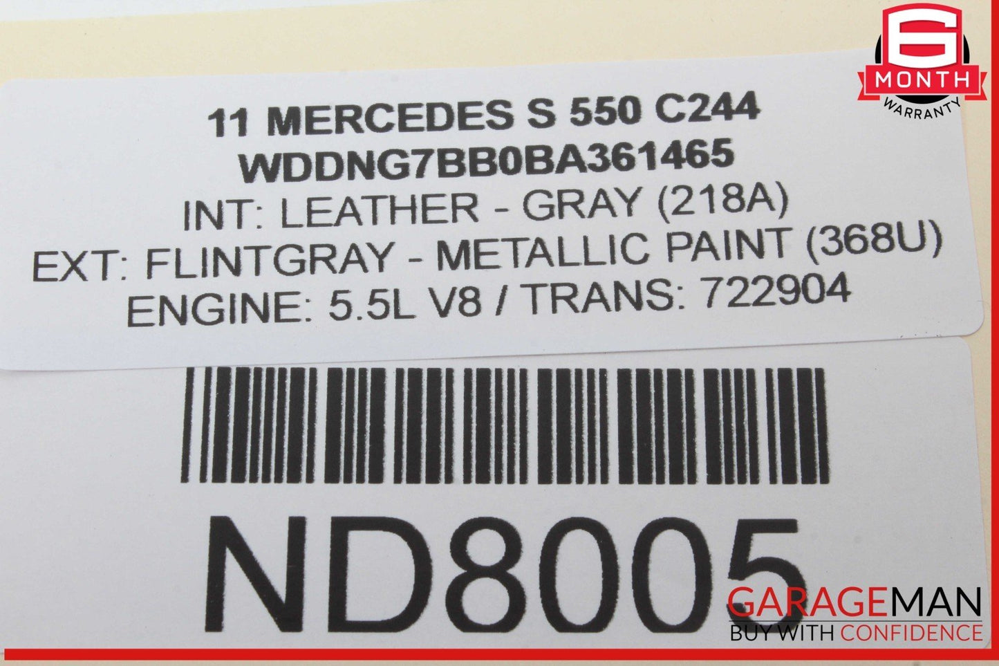 07-14 Mercedes W221 S550 S400 Electronic Parking Button Switch 2215401445 OEM
