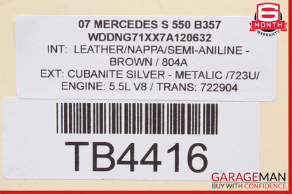 07-14 Mercedes S550 CL550 Air Suspension Supply Valve Block Control Module Unit