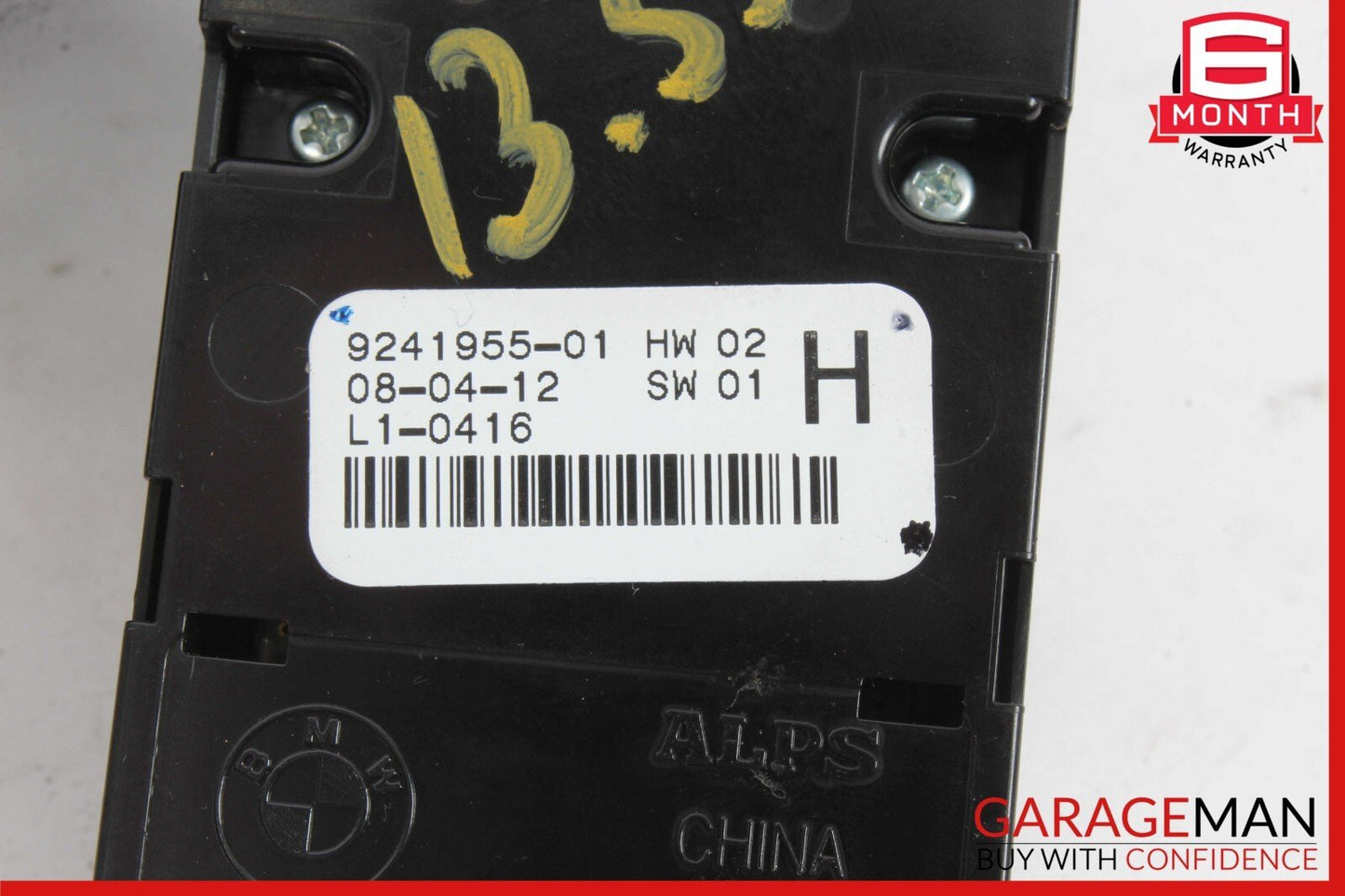 11-16 BMW 528i 535i 550i Front Left Master Power Window Switch 9241955