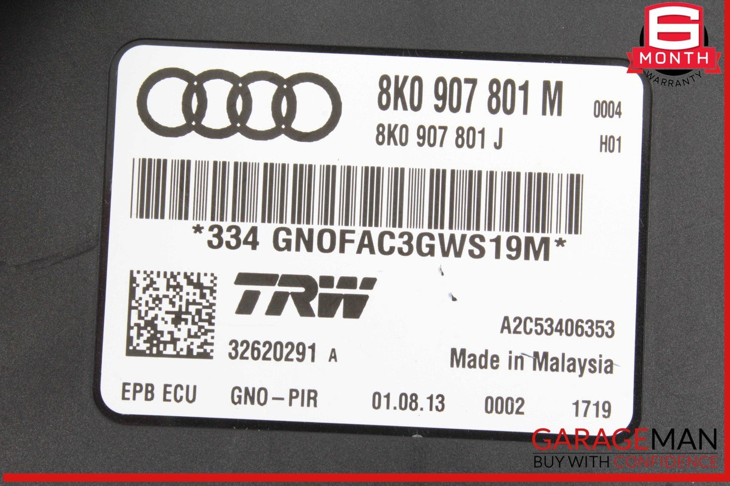 13-16 Audi A4 SQ5 Parking Brake Computer Control Module Unit 8K0907801M OEM