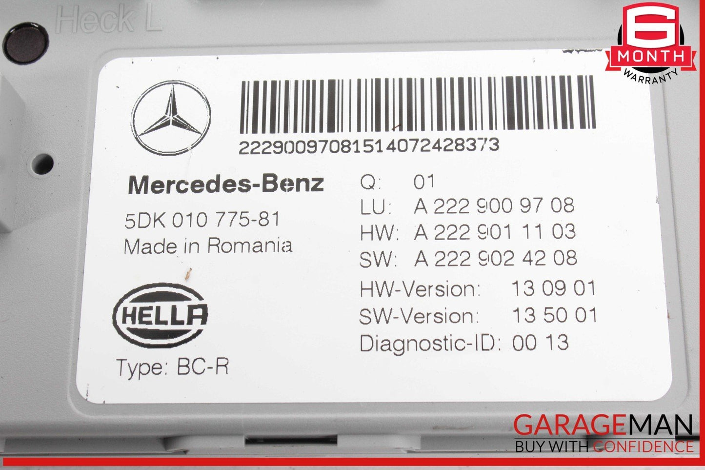 15-18 Mercedes W205 C300 C400 C350e Rear Trunk SAM Control Module Unit OEM