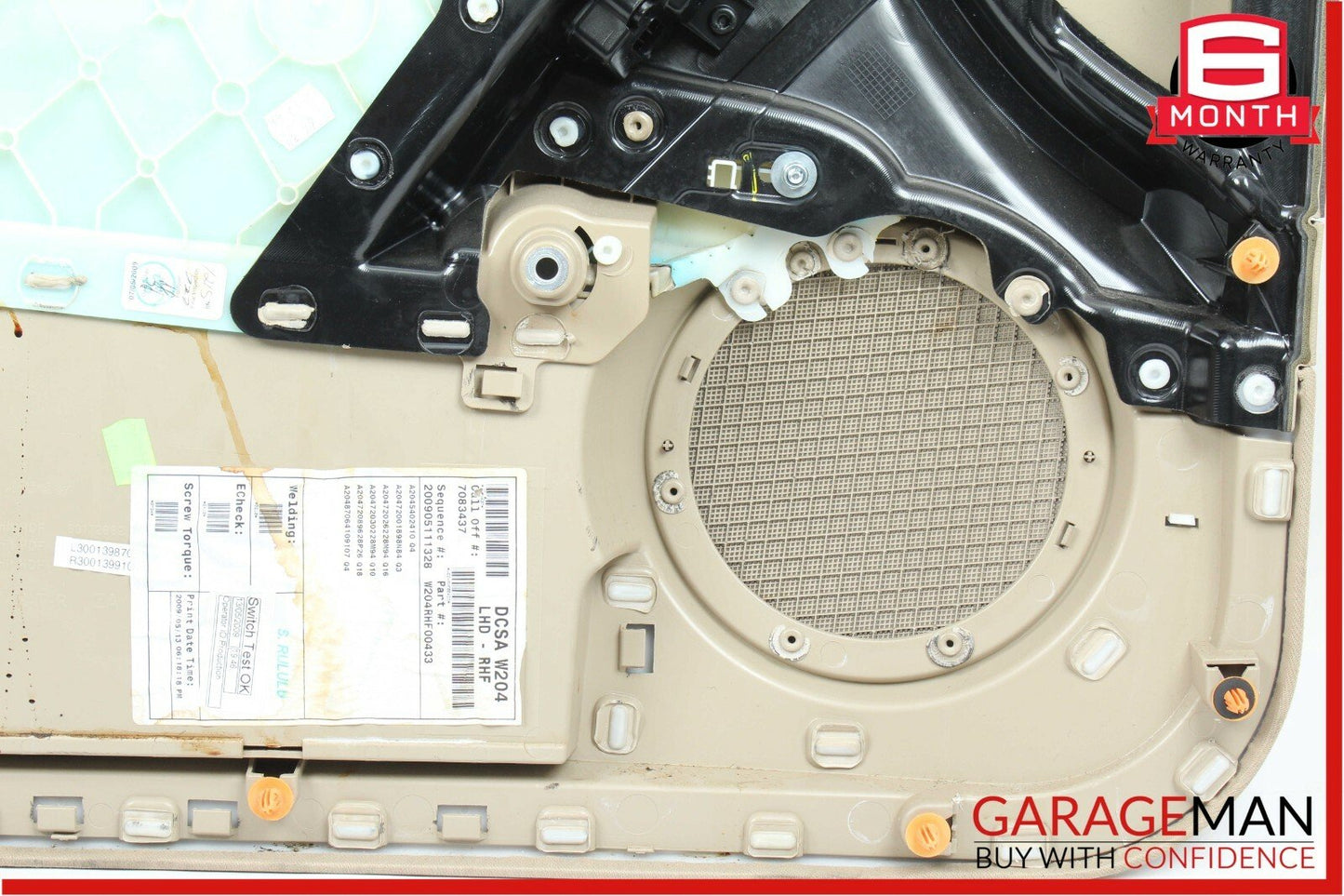 08-14 Mercedes W204 C300 C250 Front Right Side Interior Door Panel Trim Assembly