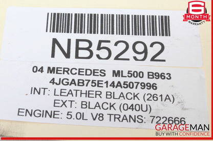 03-09 Mercedes W163 ML500 E320 E500 AC A/C Air Conditioning Compressor Pump OEM