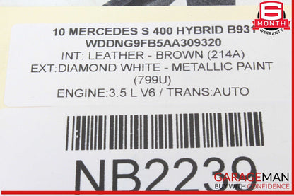 07-14 Mercedes W221 S400 Hybrid Rear Right or Left Side Upper Control Arm
