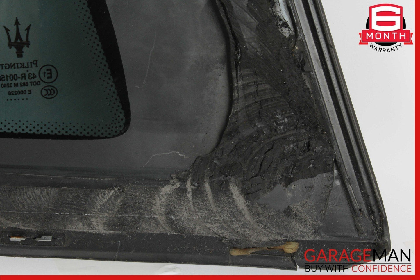 08-18 Maserati GranTurismo Rear Left Side Quarter Window Glass OEM