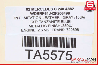01-07 Mercedes W203 C320 C230 C240 Rear Left Side Door Control Module Unit OEM