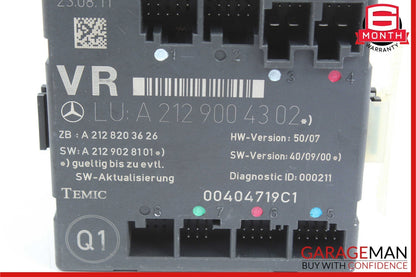 08-18 Mercedes W204 C250 E400 E350 Front Right Side Door Control Module Unit