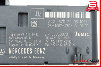 07-13 Mercedes W221 S550 CL63 AMG Trunk Open Close Release Remote Control Module