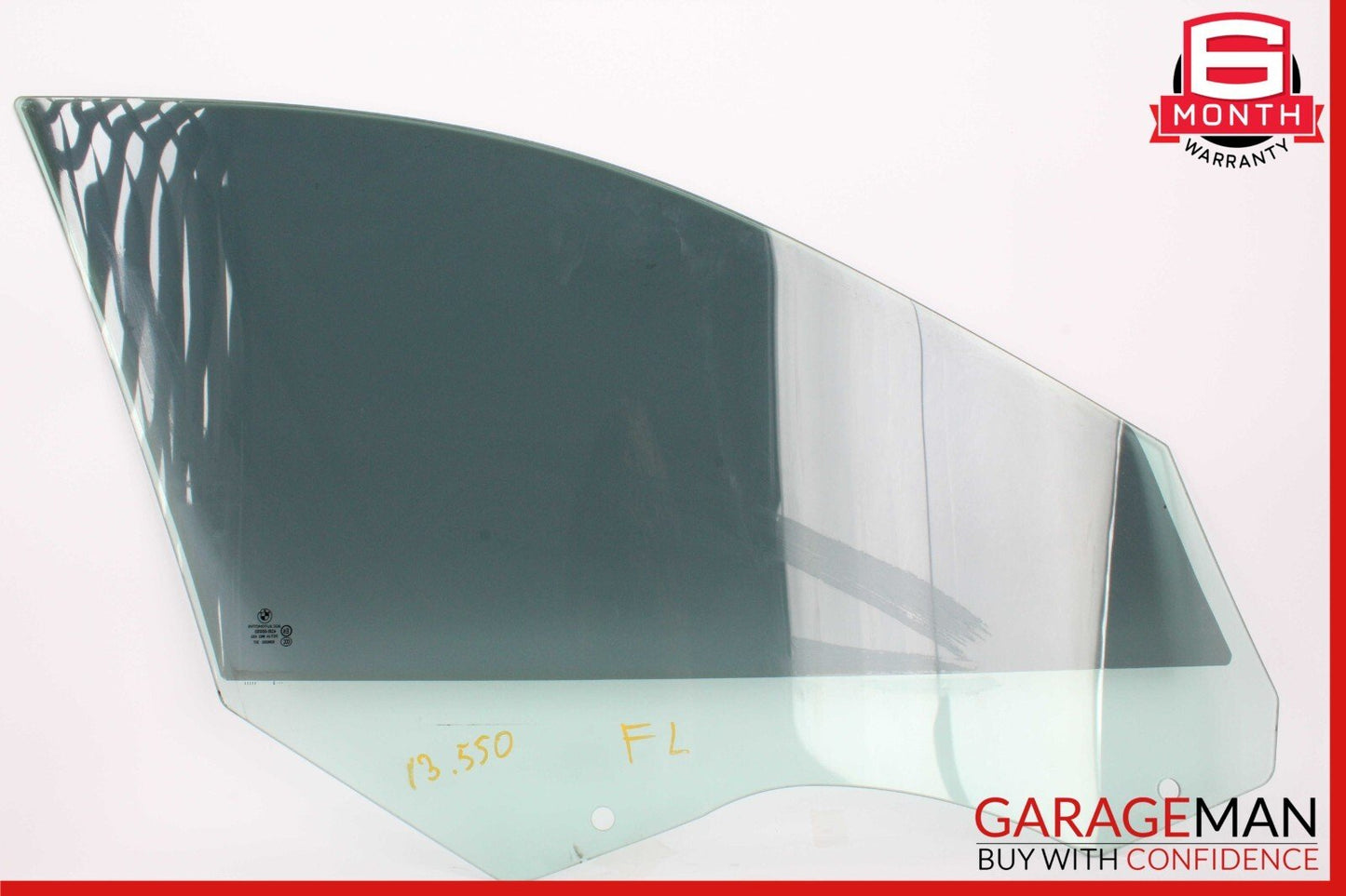 11-16 BMW 525i 535i 550i Front Left Door Window Glass OEM