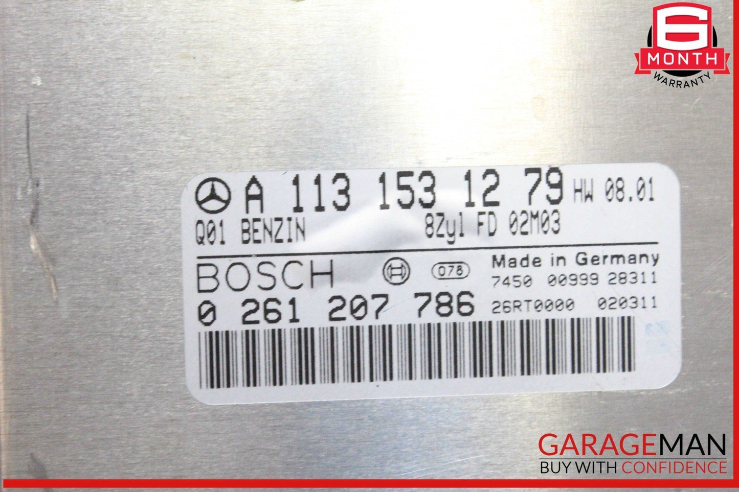 03-06 Mercedes R230 SL500 S500 CL500 ECU Engine Control Module Unit 1131531279