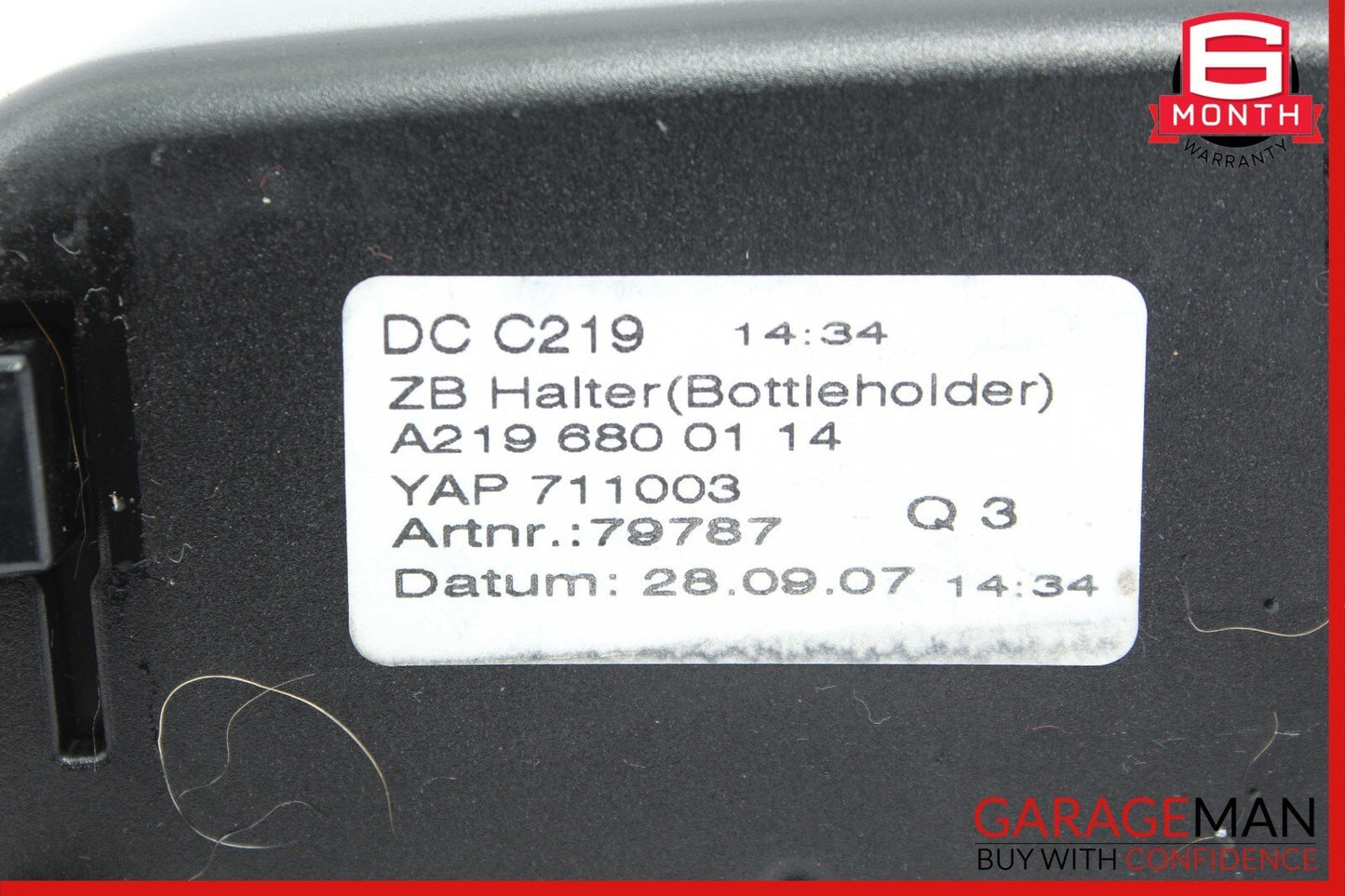 06-11 Mercedes W219 CLS550 CLS500 CLS55 AMG Rear Armrest Arm Rest Cup Holder OEM