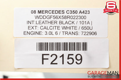 08-09 Mercedes W204 C350 C63 AMG Front Left Side Mirror Rear View Door White OEM