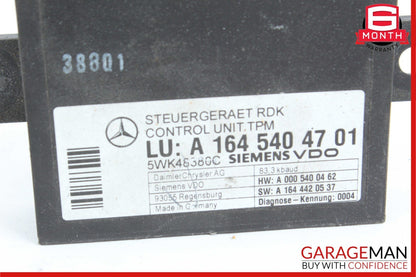 06-12 Mercedes W211 E350 CLS550 SL550 TPMS Tire Pressure Control 1645404701 OEM