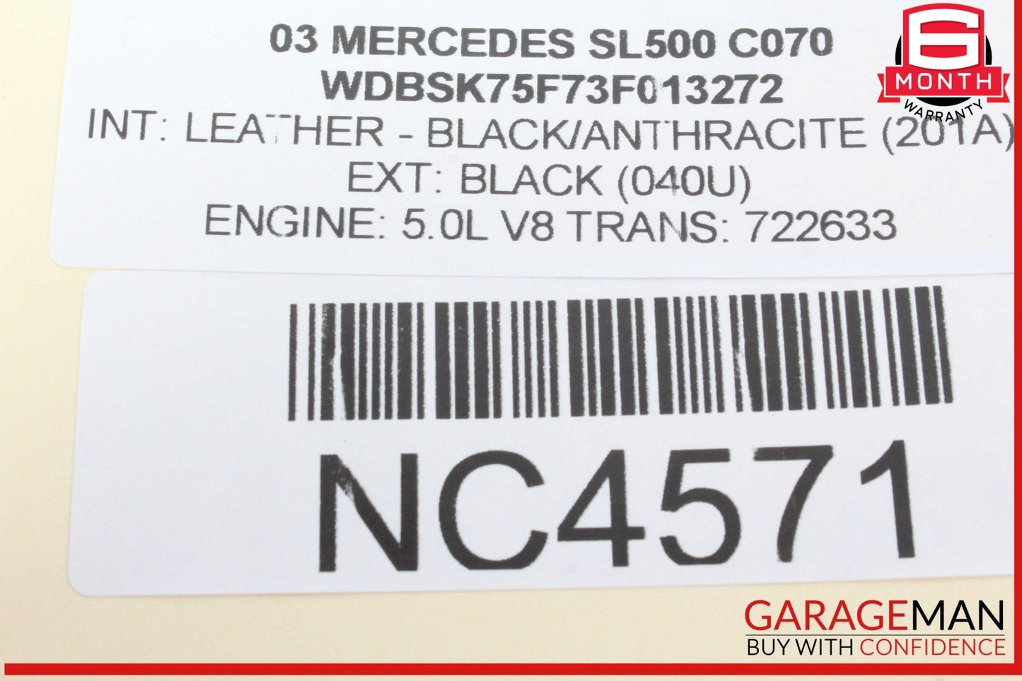 03-12 Mercedes R230 SL500 SL55 SL600 Front Right Side Door Control Module OEM