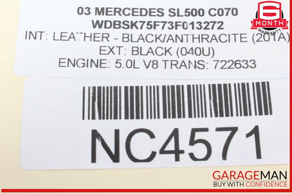 03-12 Mercedes R230 SL500 SL55 SL600 Front Right Side Door Control Module OEM