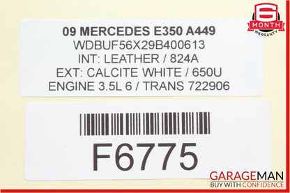 06-09 Mercedes W219 CLS500 E350 CLK350 Front Right Side Foglight Fog Light Lamp