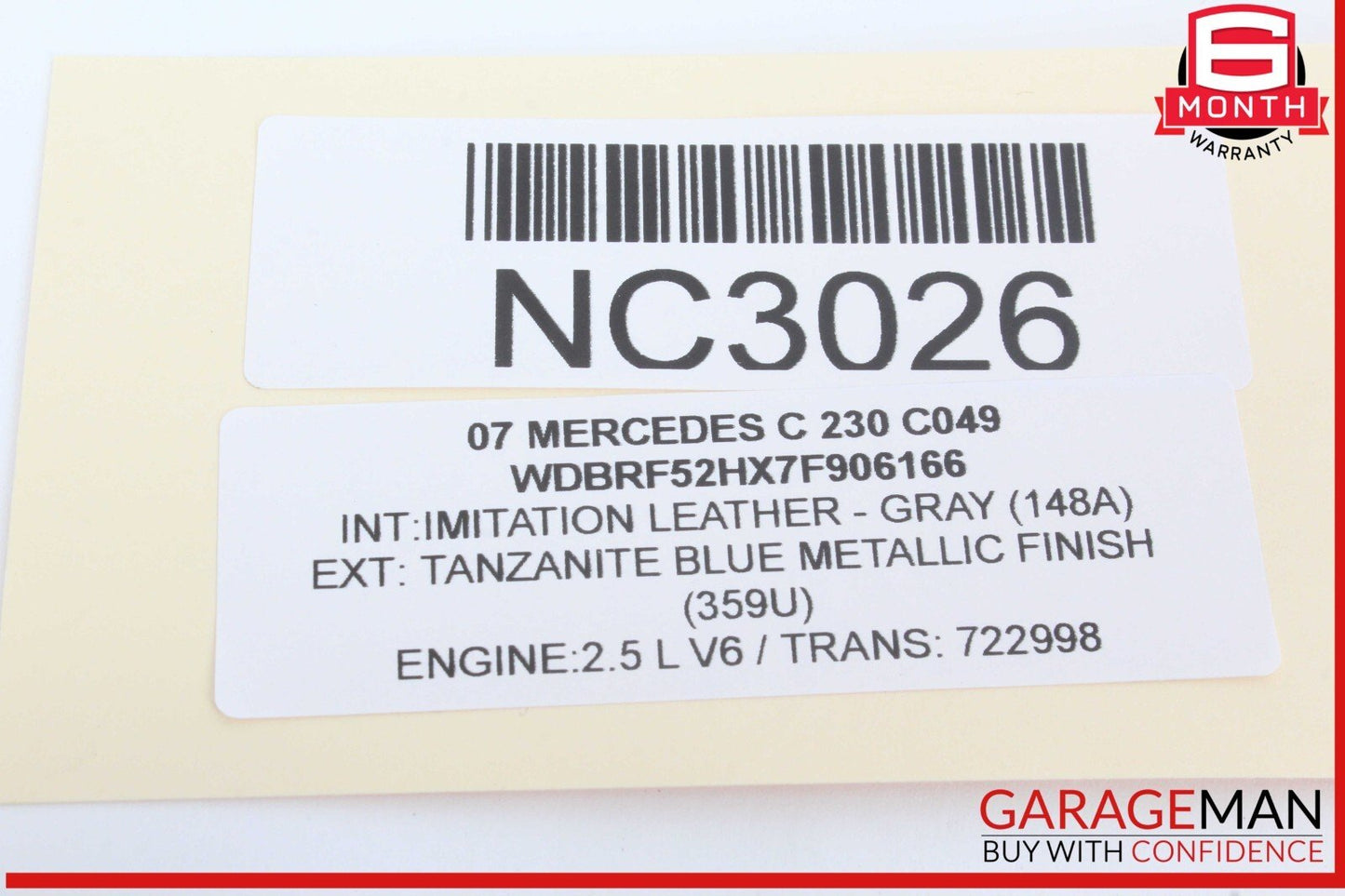 01-07 Mercedes W203 C230 C350 Rear Left Side Door Control Module 2038202185 OEM
