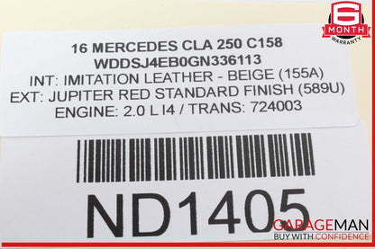 14-19 Mercedes W117 CLA250 Front Center AC A/C Air Vent Nozzle Trim Grill OEM