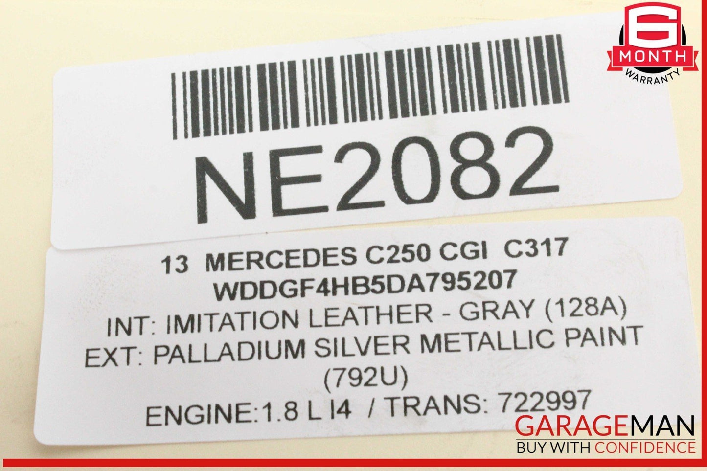 08-14 Mercedes W204 C250 CGI Front Left Bumper Reinforcement Impact Bracket Bar