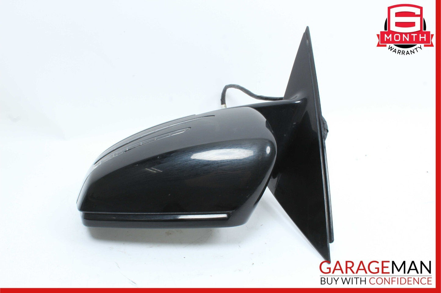 10-13 Mercedes W221 S550 S63 AMG Front Left Side Mirror Door Rear View Black OEM