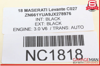 17-20 Maserati Levante Rear Trunk Keyless Key Less Entry Antenna Control Module