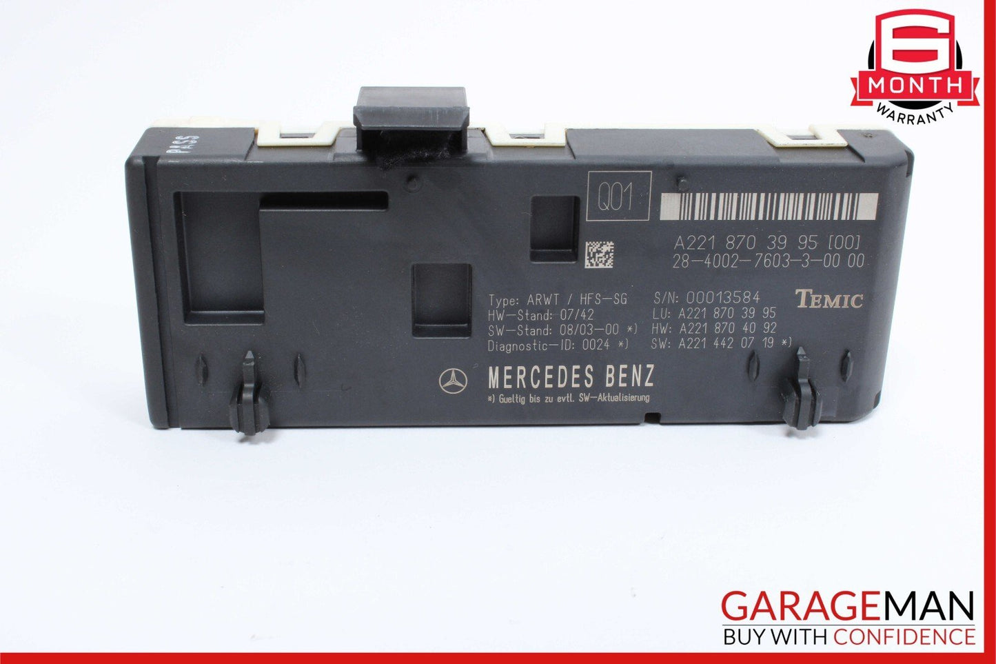 07-14 Mercedes W221 S550 CL550 Trunk Release Remote Open Close Module Unit OEM