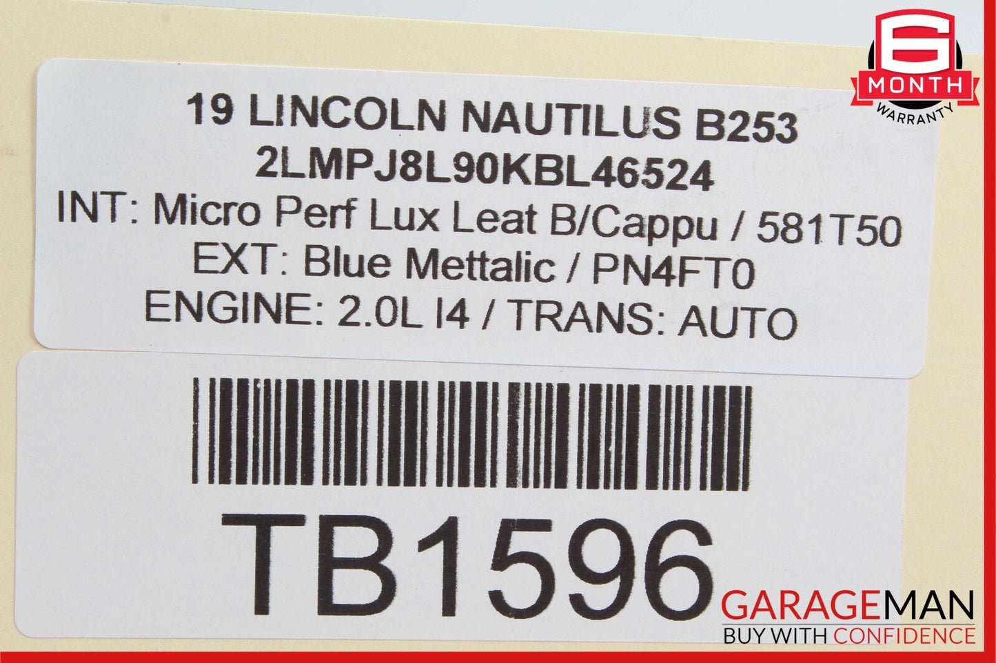 19-20 Lincoln Nautilus Windshield Washer Fluid Reservoir Tank Assembly OEM