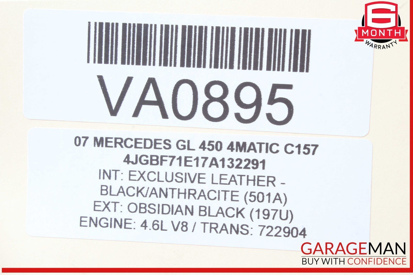 07-19 Mercedes X164 GL450 4MATIC GL350 Rear 3rd Third Row Seat Motor OEM
