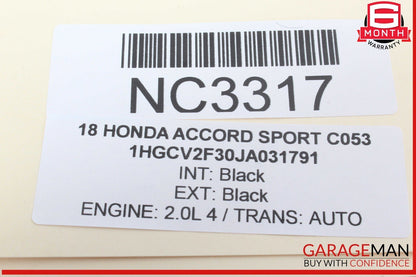 18-22 Honda Accord Sport Engine Ignition Start Stop Switch Button OEM