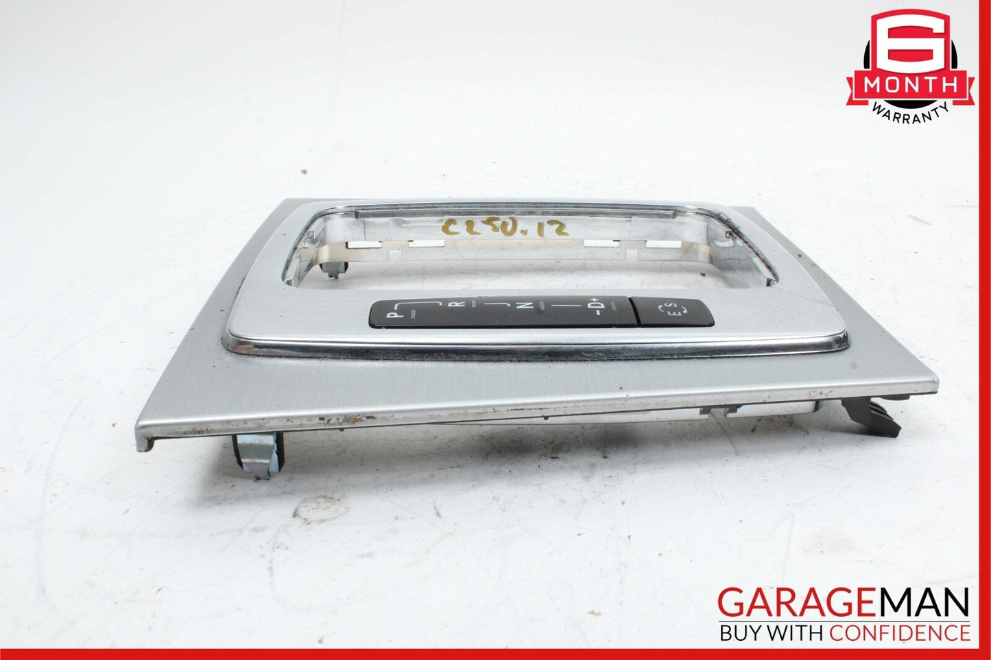 08-14 Mercedes W204 C250 C63 AMG Center Console Shifter Trim Cover Bezel Silver