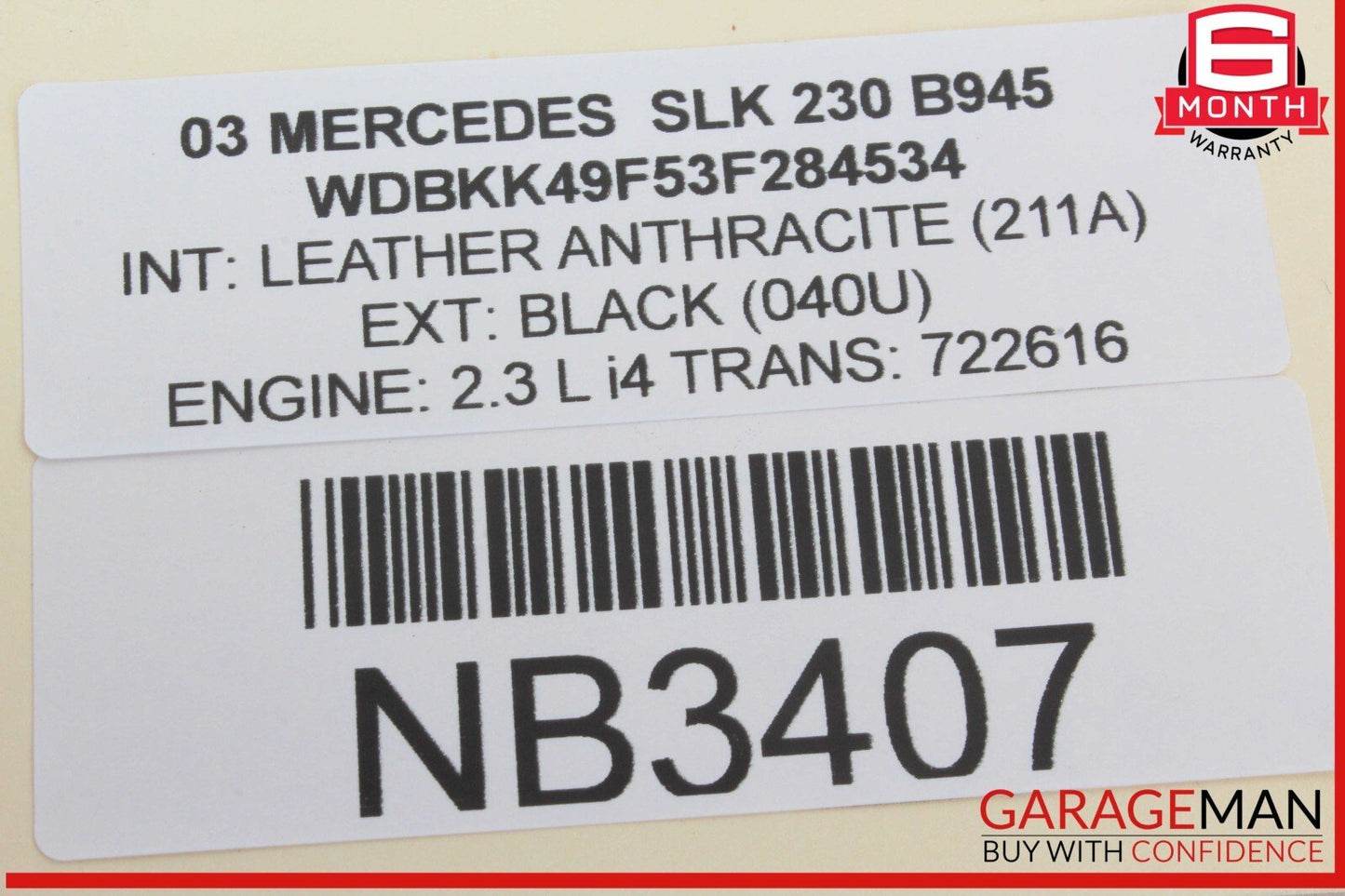 01-04 Mercedes R170 SLK230 Front Right Passenger Side Exterior Door Handle OEM