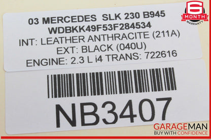 01-04 Mercedes R170 SLK230 Front Right Passenger Side Exterior Door Handle OEM