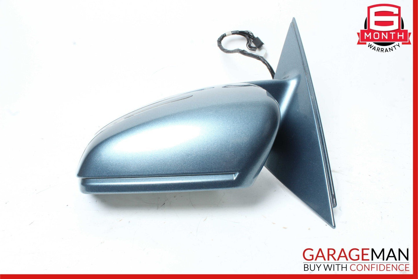 10-13 Mercedes W221 S550 Front Left Side Mirror Door Rear View Tanzanite Blue