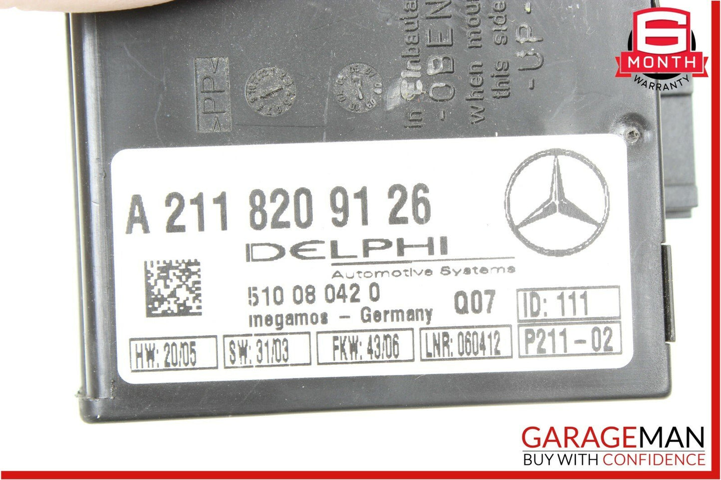 Mercedes R230 SL550 C230 CLK320 Anti Theft Alarm Module 2118209126 OEM