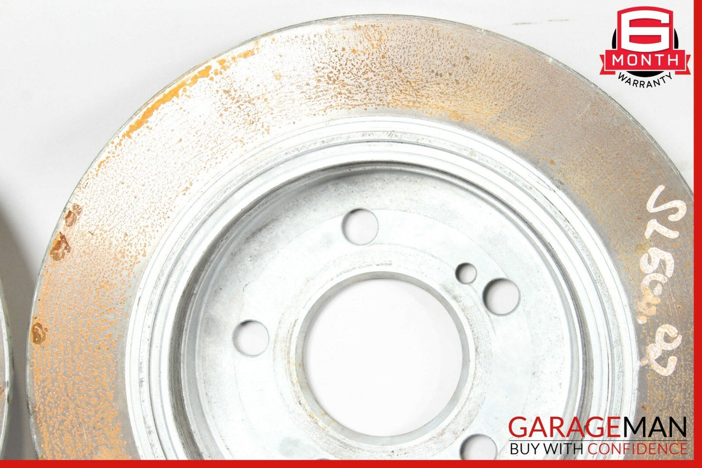 90-02 Mercedes R129 300SL SL500 Rear Brake Rotors Disc Left and Right Set OEM