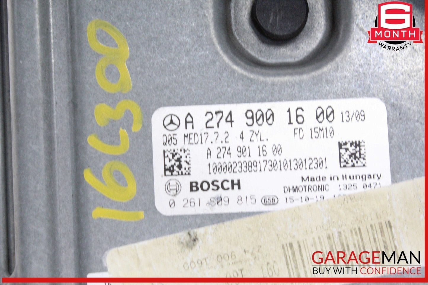 15-20 Mercedes W205 C300 ECU ECM Engine Computer Control Module Unit 2749001600