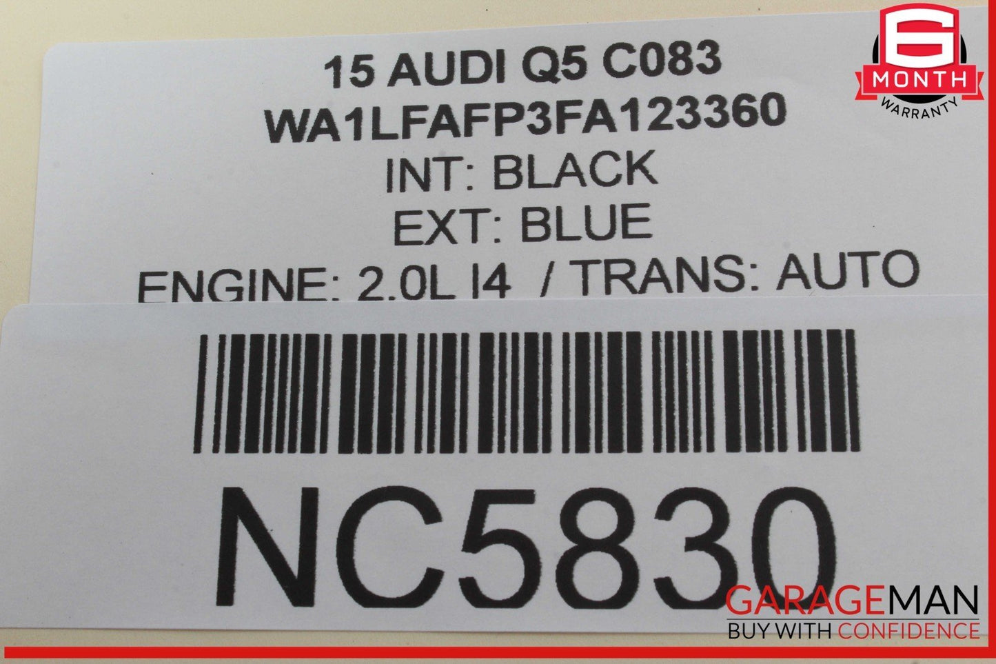 13-17 Audi Q5 Rear Right Passenger Side Window Regulator Motor 8K0959812A OEM