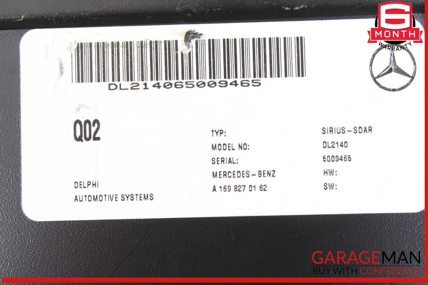 03-09 Mercedes R230 SL550 C350 Sirius Satellite Radio Receiver 1698270162 OEM