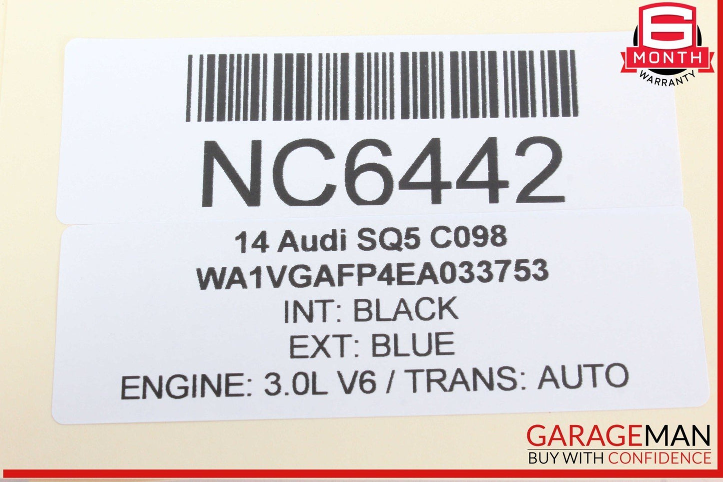 2014-2018 Audi A4 Front Right Passenger Side Sun Visor Sunvisor Black 8H0010501