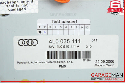 07-09 Audi Q7 Front Dash Audio Radio 6 Disc CD Changer Player 4L0035111 OEM