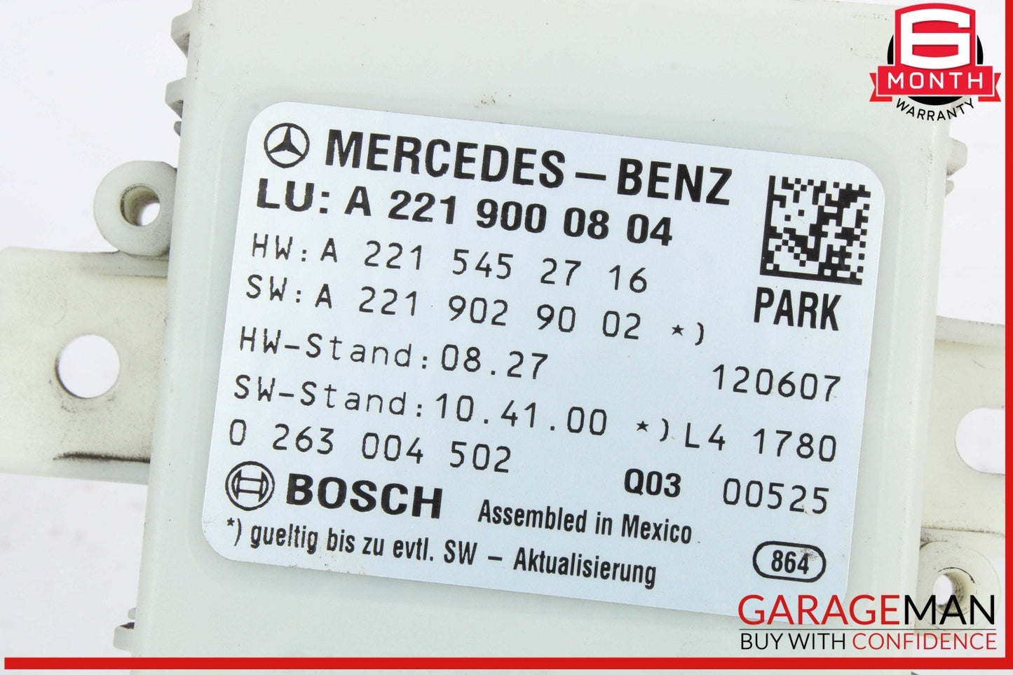 10-13 Mercedes W221 S550 S400 Park Assist Parktronic Sensor Module Control OEM
