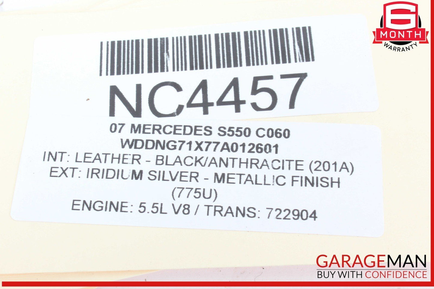 07-14 Mercedes W221 S550 S450 CL550 Trunk Lid Unlock Release Handle OEM
