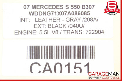 07-14 Mercedes W221 S550 S600 CL550 Headlight Head Light Switch Controller OEM