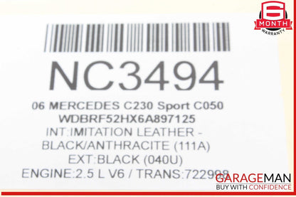 06-15 Mercedes W203 C230 Sport Engine Oil Separator Cover 2720160134 OEM