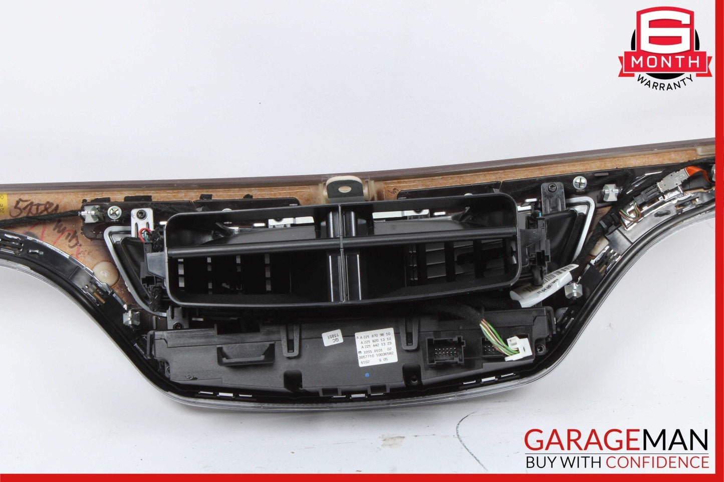 07-09 Mercedes W221 S550 S600 Dashboard Dash Center Trim Vent Molding Assembly
