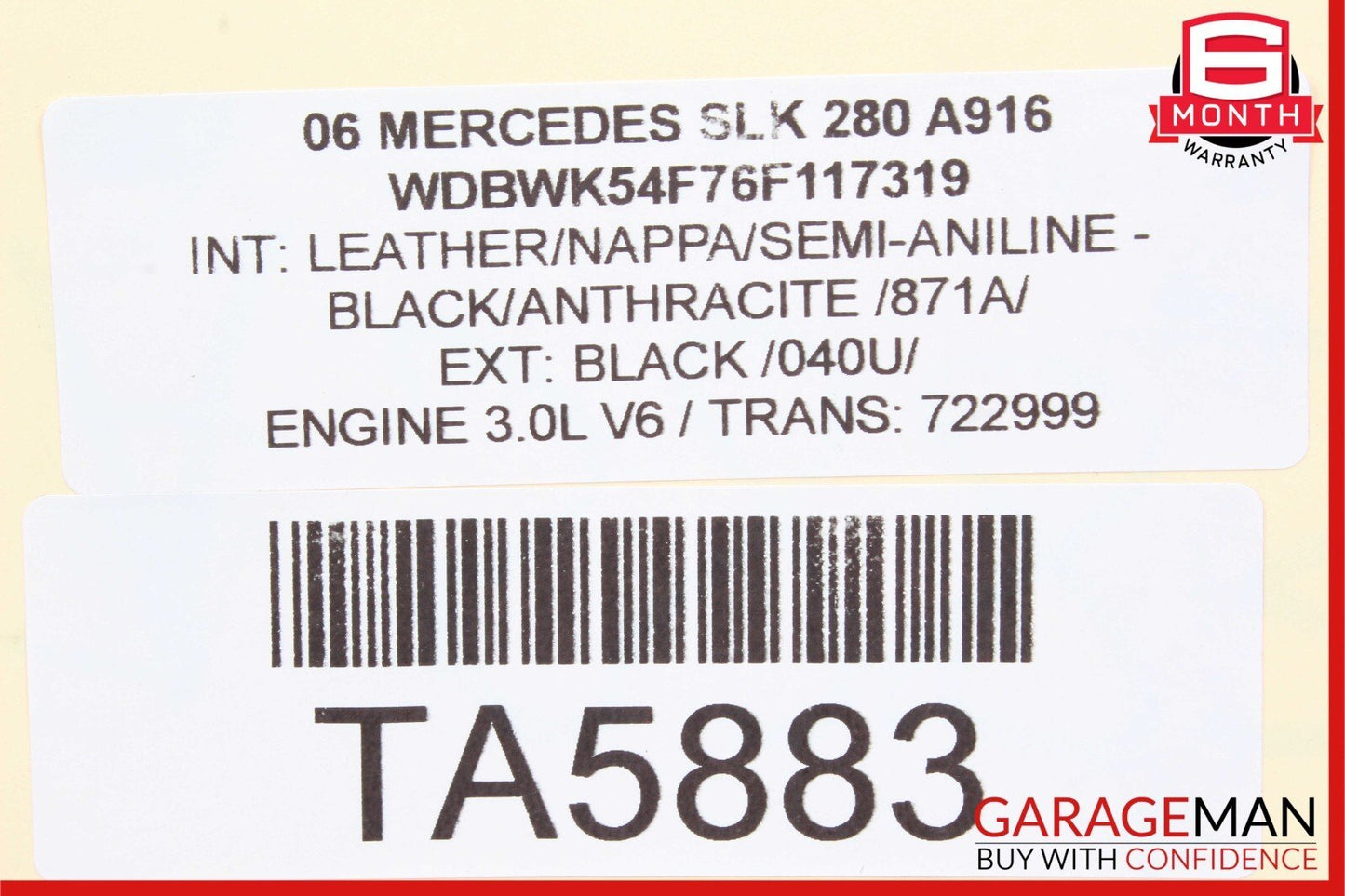05-08 Mercedes R171 SLK280 SLK350 Front Right Seatbelt Seat Belt Retractor