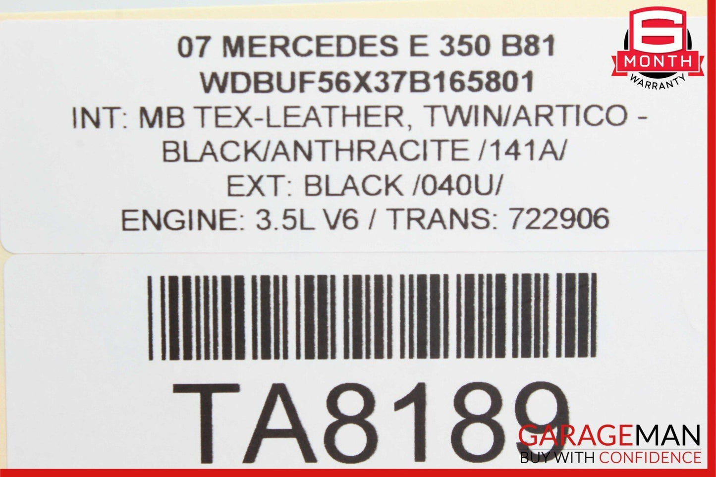03-09 Mercedes W211 E350 E320 Rear Left Driver Side Door Control Module Unit OEM