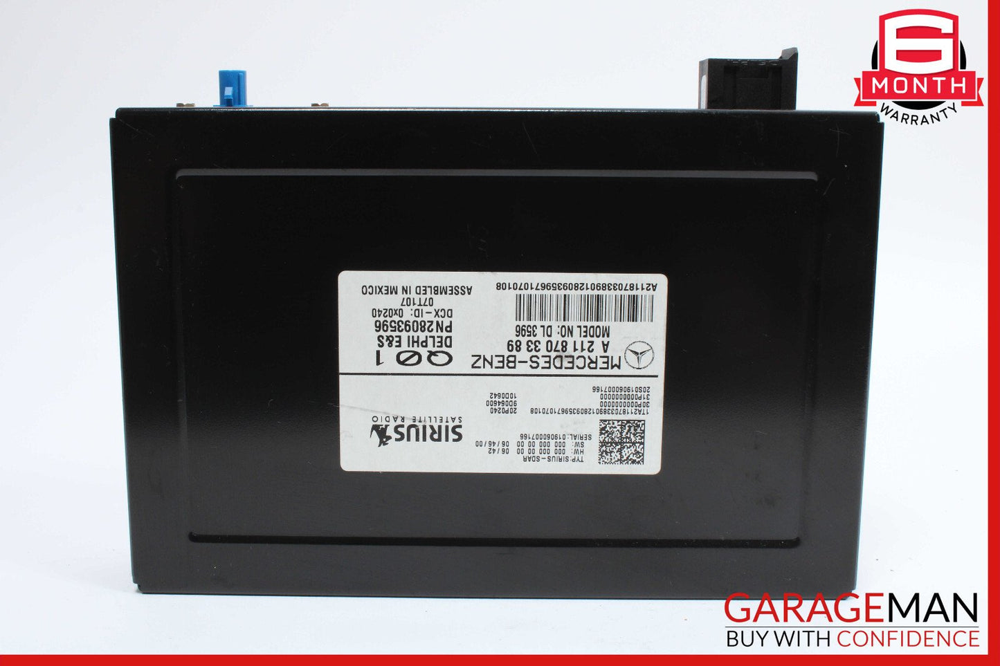 03-09 Mercedes W211 E350 GL450 Sirius Satellite Radio Receiver 2118703389 OEM