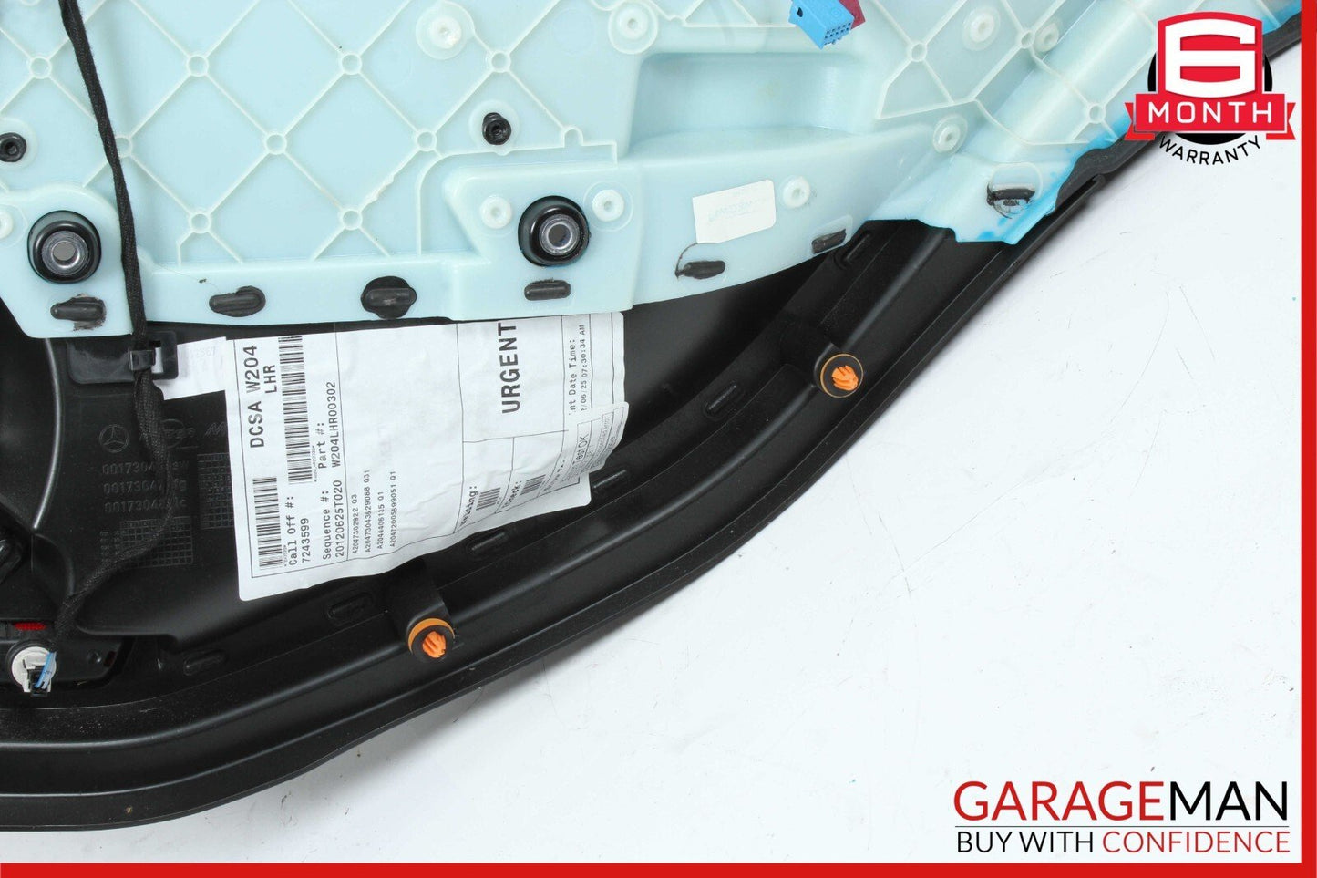 08-14 Mercedes W204 C250 C300 C350 Rear Left Side Interior Door Trim Panel Black